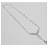 Rhinestone Necklace - 18ï¿½ Long