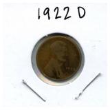 1922-D Lincoln Wheat Cent - Key Date