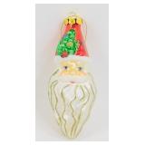 * Vintage Blown Glass Santa Head Ornament