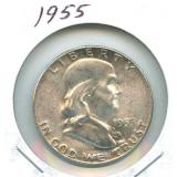 1955 Franklin Silver Half Dollar