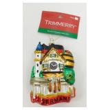 * Blown Glass Land of Germany Ornament