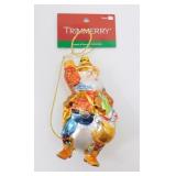 * Vintage Blown Glass Western Cowboy Ornament