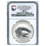 2014-P Australia Silver 1oz $1 Saltwater