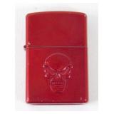 Red Candy Apple Skull Zippo