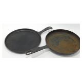 * 2 Cast Iron Pans