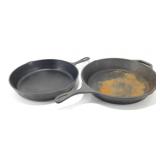 * 2 Large Cast Iron Pans