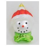 * Blown Glass Snowman Ornament