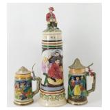 * 3 Steins: 5", 6" & 16" Tall - All Nice, No