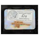 Hand Poured Copper Lego Compatible Rifle w/COA