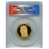 2009 S Polk Dollar ANACS PR69 DCAM - First Day