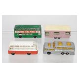 Vintage Matchbox Buses No. 66, 68 & 74 and 1 RV