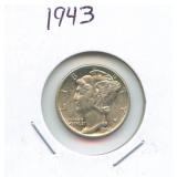 1943 Mercury Silver Dime