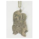Sterling Silver Dog Pendant Necklace - 18ï¿½