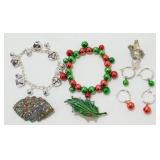 Lot of Holiday Jewelry: 3 Vintage Brooches