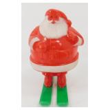 Vintage "Rosen Rosbro" Plastic Santa on Green