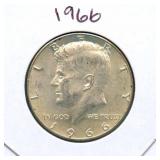 1966 Kennedy Silver Half Dollar - 40% Silver