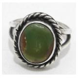 Vintage Sterling and Turquoise Navajo Made Ring -