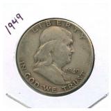 1949 Franklin Silver Half Dollar