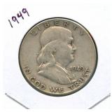1949 Franklin Silver Half Dollar