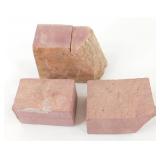 3 Pieces of Catlinite, Indian Pipe Making