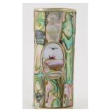 Vintage Alpaca Silver Abalone Shell Inlay Lighter
