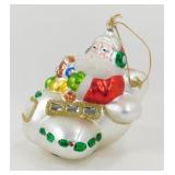 * Vintage 1999 Mercury Glass Airplane Santa