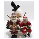 * 2 Santas with Bench & 1 Snowman