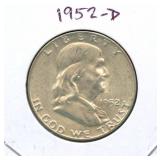 1952-D Franklin Silver Half Dollar