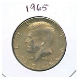 1965 Kennedy Silver Half Dollar - 40% Silver