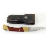 Schrade+ LB7 Lockback Knife - Rosewood w/ Sheath