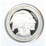 Buffalo Rimmed Design 1 oz .999 Fine Silver Round
