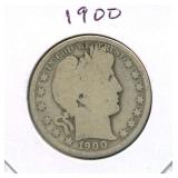 1900 Barber Silver Half Dollar