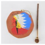Small Minocqua Leather Indian Drum