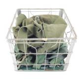 * Antique Wire Milk Crate with 3 Vintage Military