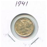1941 Mercury Silver Dime