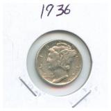 1936 Mercury Silver Dime