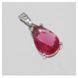 .925 Pendant with Gem - 1.4 grams Total Weight