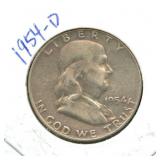 1954-D Franklin Silver Half Dollar