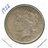 1922 Peace Silver Dollar