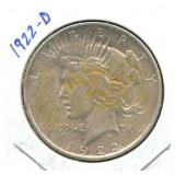 1922-D Peace Silver Dollar