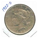 1922-D Peace Silver Dollar
