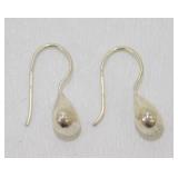 Vintage Sterling Silver Tear Drop Earrings - ï¿½ï¿½
