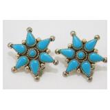 Vintage Native American Sterling Silver Turquoise