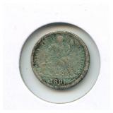 1891 Silver Seated Liberty Dime