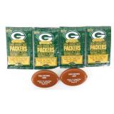 4 Packs of Packer Collector Cards & 2 Coin Purses