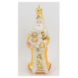 * Old World Blown Glass Santa Ornament