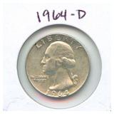 1964-D Washington Silver Quarter