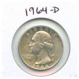 1964-D Washington Silver Quarter