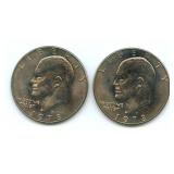 (2) 1978-D Eisenhower Dollars