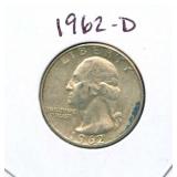 1962-D Washington Silver Quarter